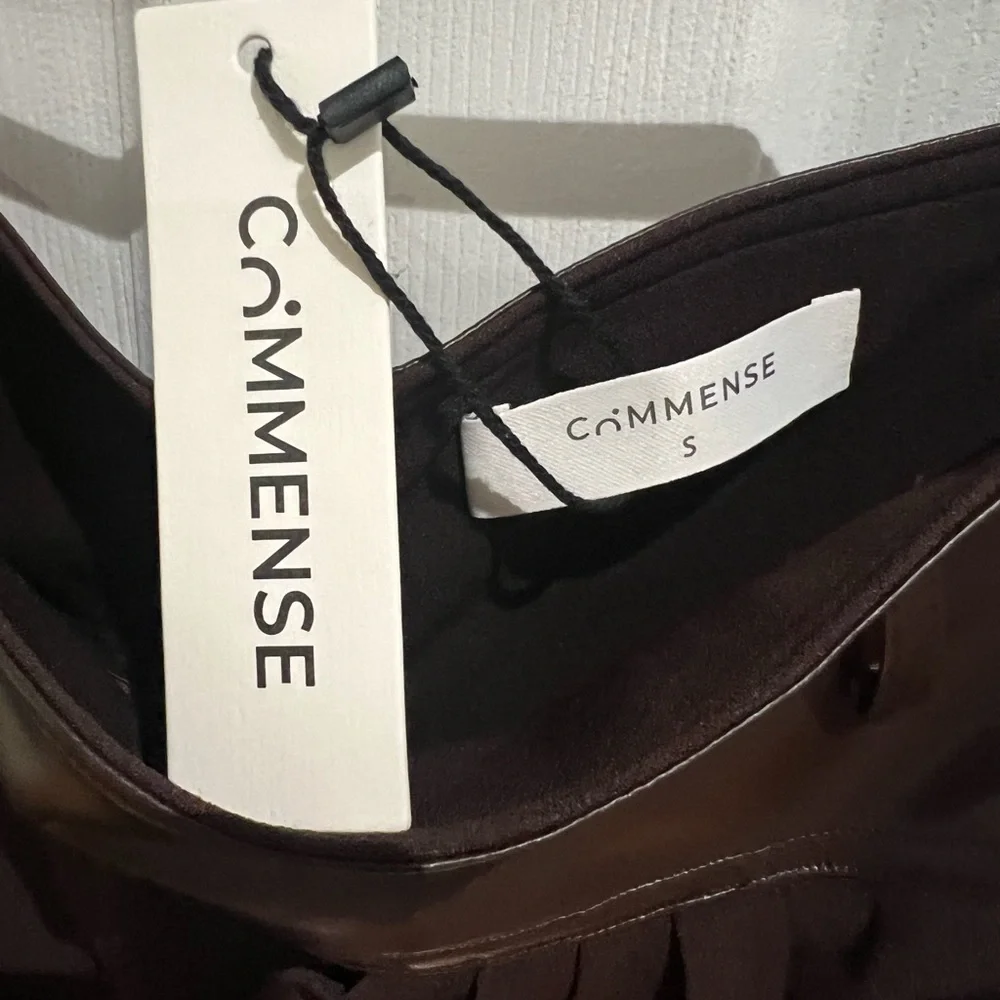 Commense Dark Brown knee length Skirt - Picture 2 of 5